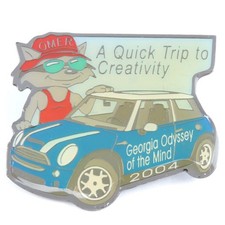 Georgia Odyssey of the Mind Pin OMER Raccoon car 2004 A Quick Trip to Creativity