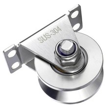 304 Stainless Steel Cable Pulley for Sliding Doors Wall Mounted 1 Pack