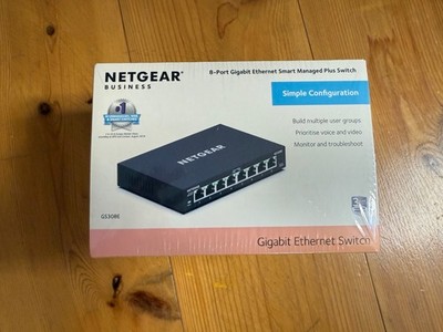 NETGEAR GS308E Managed Switch 8 Port Gigabit Ethernet LAN Switch Plus