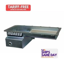 Moroso 20573, One Zinc Steel 7Qt Oil Pan - Fits Ford 5.0L Coyote Front Sump Rr 