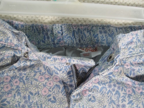 Cat And Jack Size M 7/8 Girls Youth Skirt Blue Floral Distressed Hem - Picture 7 of 11