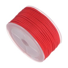 Nylon Twisted Cord 2mm 16.4 Yards Trim Braided Rope for Decor Necklace Red