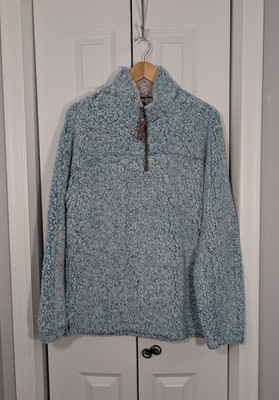 True Grit The Shirt Shop Size Small Blue Sherpa Pullover