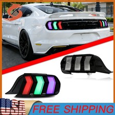 RGB LEDTail Lights For 2024-2026 Ford Mustang S650 W/Sequential Smoked LH+RH