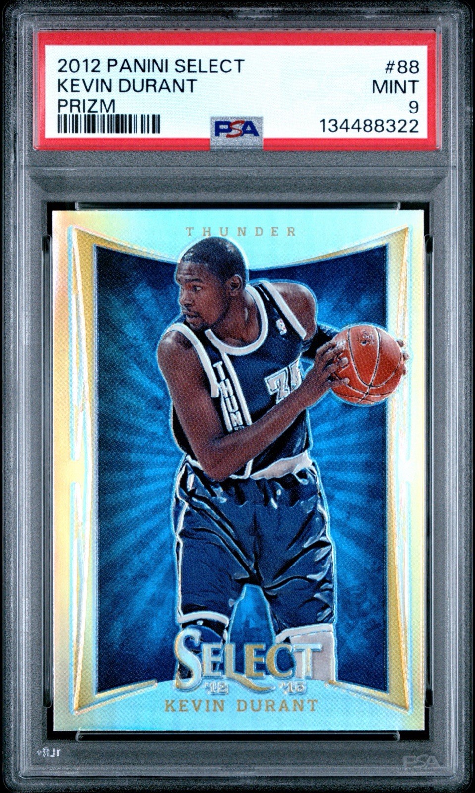 2012-13 Select Basketball KEVIN DURANT SILVER SELECT PSA 9 #88 THUNDER