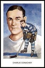 Charlie Conacher 1983 Cartophilium Hockey Hall of Fame Postcards #A5 Maple Leafs