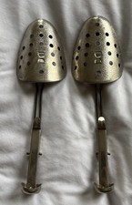 EKCO Hammered Metal Adjustable Shoe Tree Shaper Stretcher Vintage Pair