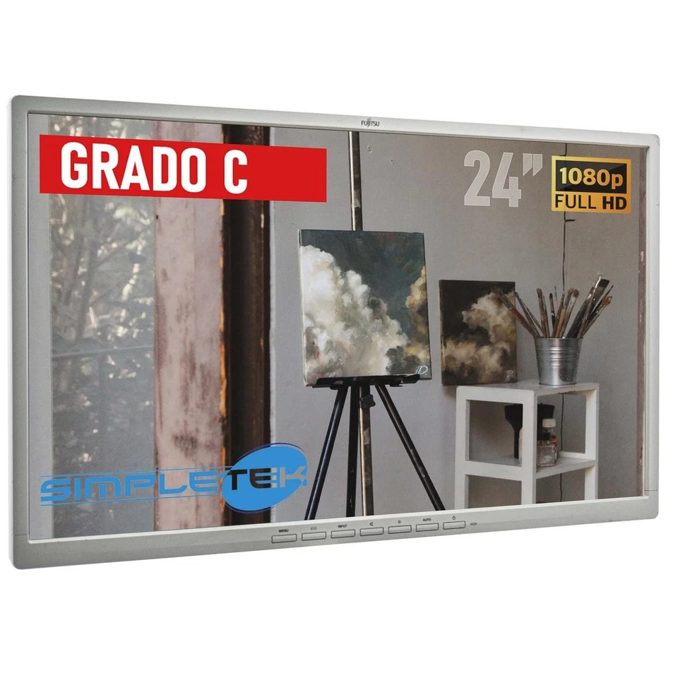 Fujitsu B24w-5 Bildschirm LCD Display 24 " HD VGA DVI Multimedia Lautsprecher PC - Bild 3 von 4