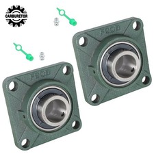 2 Pack 4 Bolt Base UCF208-24 Pillow Block Flange Bearing 1-1/2" Bore