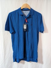 Chaps Mens Small Polo Short Sleeve Blue Natural Stretch Shirt Casual Golf NWT