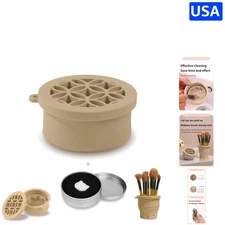 Foldable Silicone Makeup Brush Holder & Cleaner - Eco-Friendly & Compact Design
