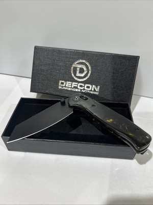 DEFCON Folding Knife with Black Blade and Ergonomic Handle TD024BKGD