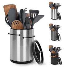 Extra-large size kitchen utensil holderstainless steel countertop utensil holder