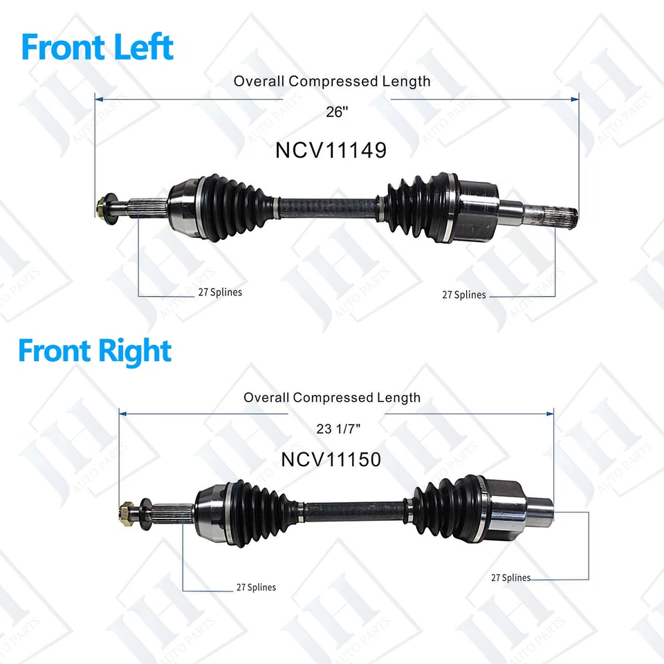 OE Front Left Right Pair CV Axle Shaft For 2006-2010 Mercury Mountaineer RWD AWD - Imagen 2 de 4