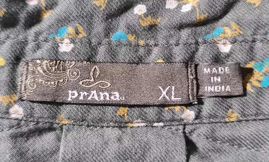 prana button up floral tonic long sleeve shirt