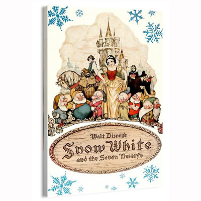 1937 Snow White and the Seven Dwarfs (RKO) Movie Poster or Canvas Home Decor