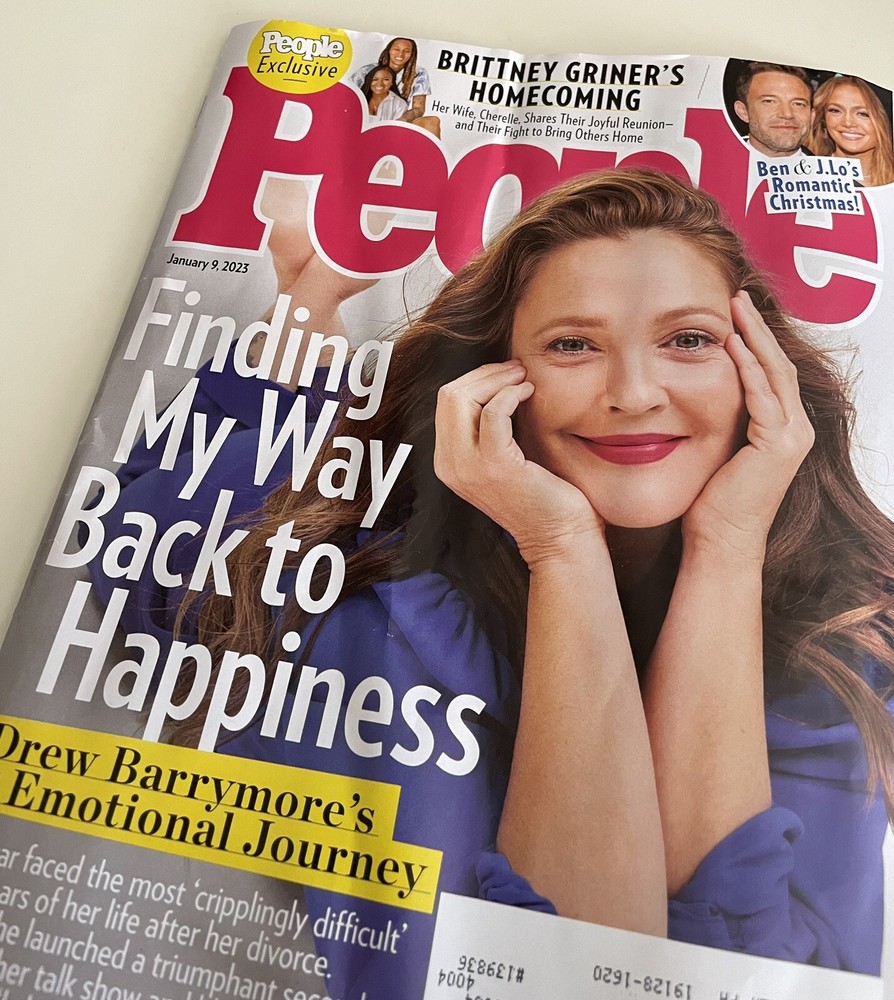 Drew Barrymore Collector’s Item - People Magazine January 9th 2023