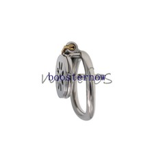 Sissy Flat Lock Chastity Device with Arc Ring Chastity Cage Preventing Cheating