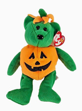2003 TY Beanie Baby Tricky the Bear pumpkin collectible