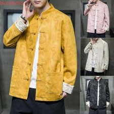 Tang Suit Coat Men Chinese Style Hanfu Retro Youth Casual Dragon Pattern Jackets