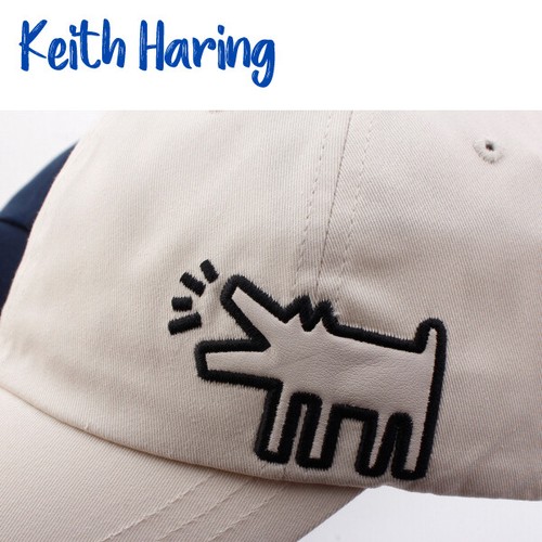 Keith Haring Pop Art Baseballkappe Hund Gummi Patch Mütze 100 % Baumwolle (Unisex) - Bild 4 von 18