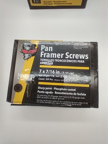 Lot of 4 Pro-Twist Pan Framer Screws 1 lb - 7 x 7/16- Sharp Phosphate Combo Ship - Picture 2 of 7