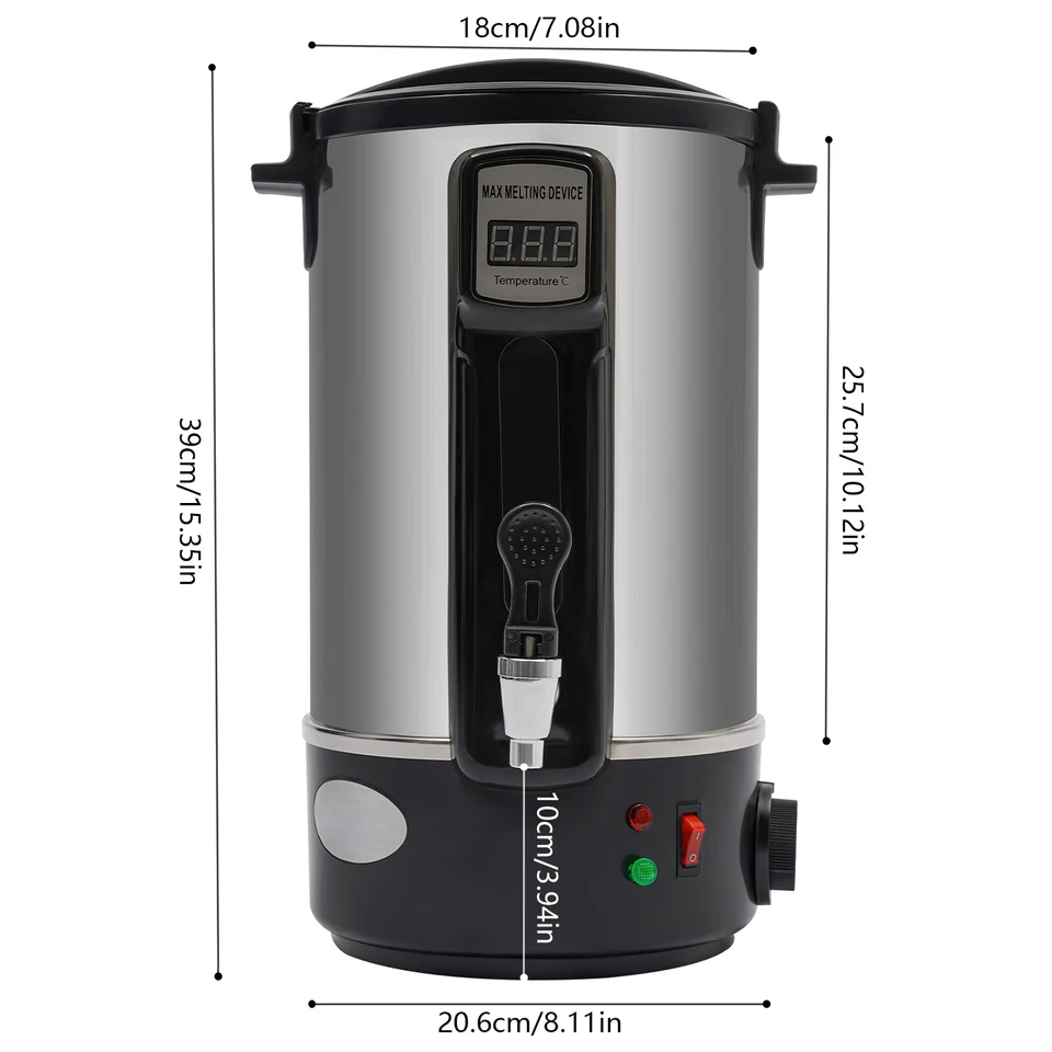 8L Wax Melter Wax Melting Pot w/Spout Candle Making DIY Candles Melting Pot - Image 3 of 4