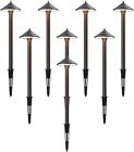 Goodsmann 8 Pack Landscape Lighting Low Voltage Path Lights 10W Halogen 25 Lumen
