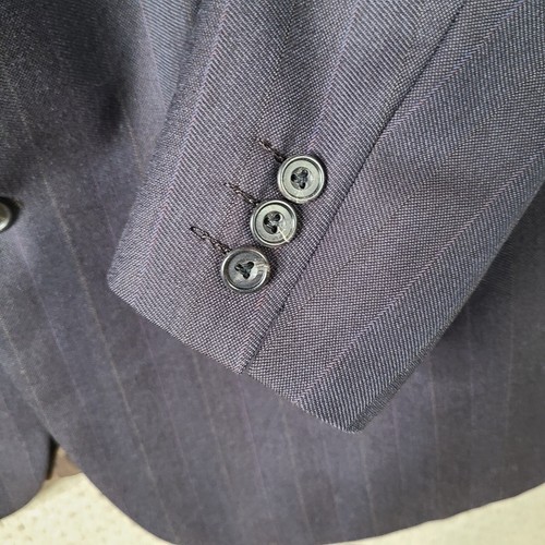Louis Roth Jacket Mens 46L Gray Striped Blazer Wool 2 Button Suit Coat - Picture 6 of 19