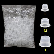 100PCS Tattoo Large Medium Small Ink Pigment Cup Ring transparent Microblading