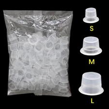 100PCS Tattoo Large Medium Small Ink Pigment Cup Ring transparent Microblading