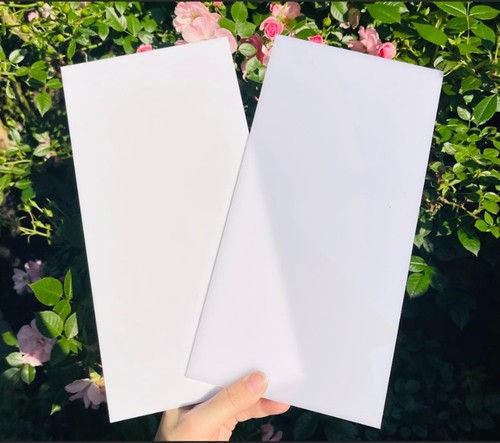 2 Pack White Cast Acrylic Plexiglass Sheets 1/8” Thick (3mm) Easy to Cut Plastic - Picture 1 of 8