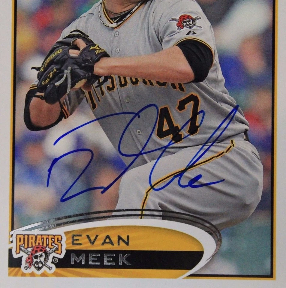 Pittsburgh Pirates Evan Meek Signed 2012 Topps Autograph Card #473 TOUGH 106 - Image 3 of 3
