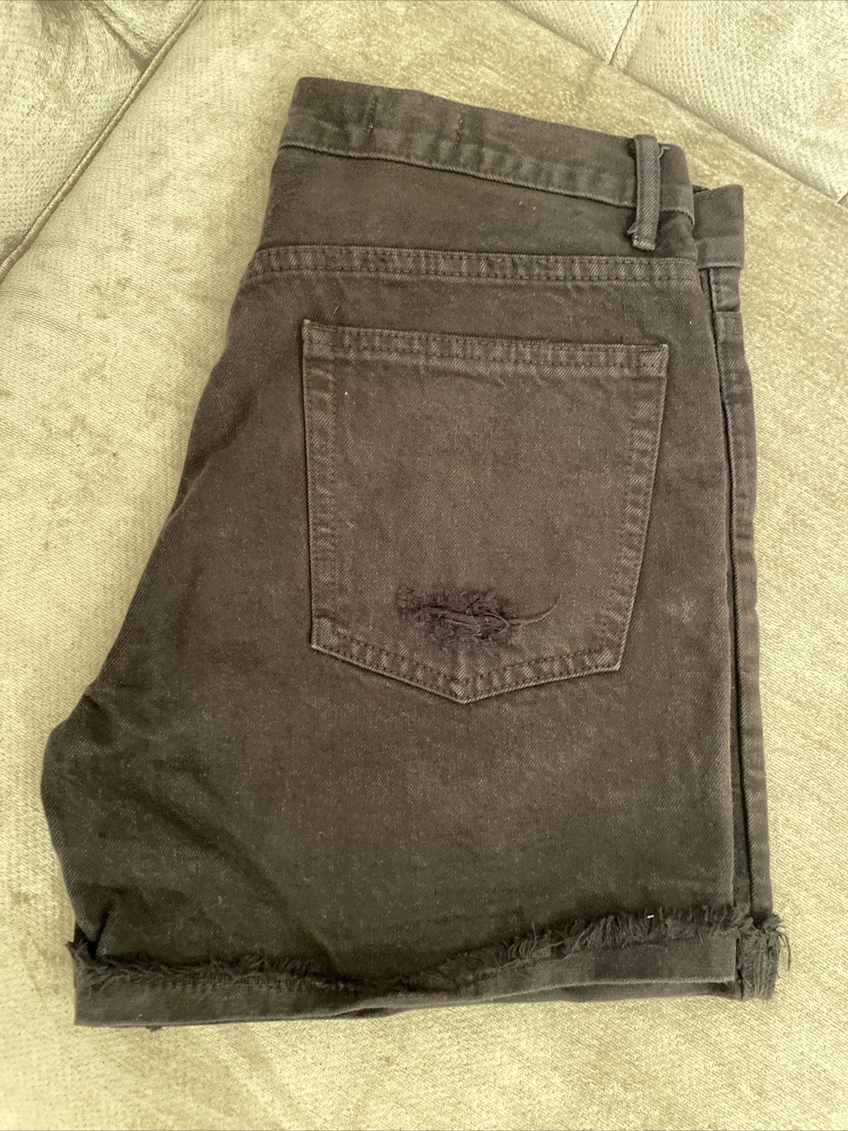 Black denim boyfriend shorts GAP 27" eBay