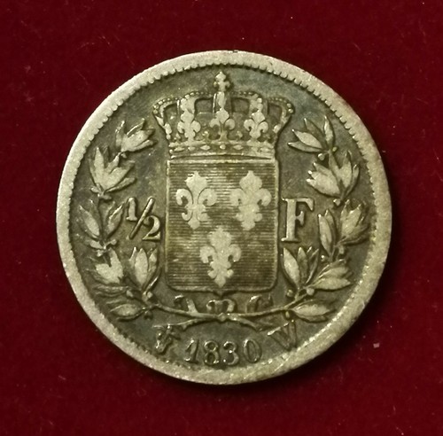 PEU COURANTE **** 1/2 FRANC Charles X 1830 W Lille **** - Imagen 2 de 2