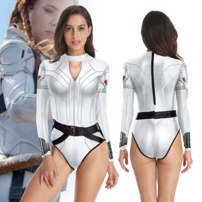 Avengers Black Widow One Piece Badeanzug Bikini Sommer Bademode Lange Ärmel