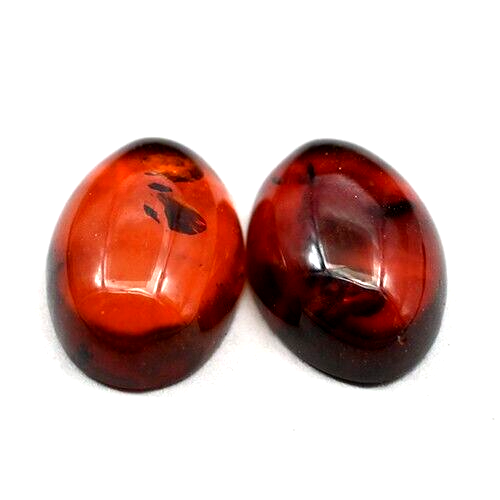 Natural Antique Baltic Ultra Rare Poland Amber 3.60 Ct Inside Ant Rare gems Pair - Picture 1 of 5