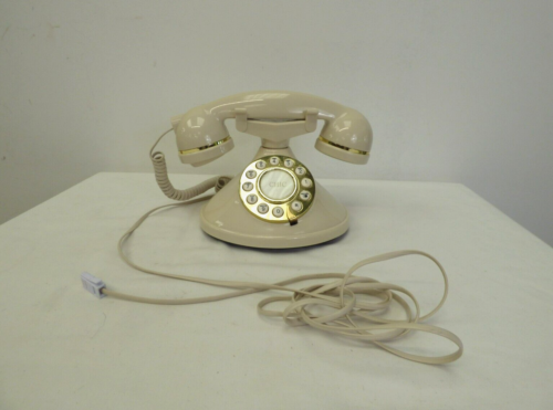 Retro Mybelle 373P Chic Corded Push Button Vintage Style Telephone Cream Ivory - Picture 1 of 5