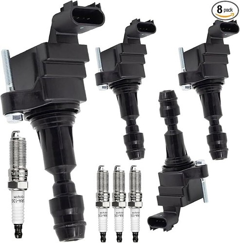 Pack of 4 Coil Pack and Iridium Spark Plugs Compatible with Chevrolet HHR Cobalt - Picture 7 of 7
