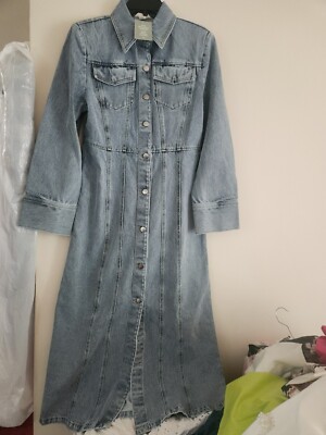 H&M maxi denim dress denim blue washed M BNWT | eBay H&M maxi denim dress denim blue washed M BNWT | eBay