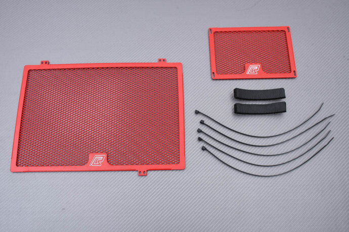 Protège radiateur rouge en alu Ducati Multistrada 1200
