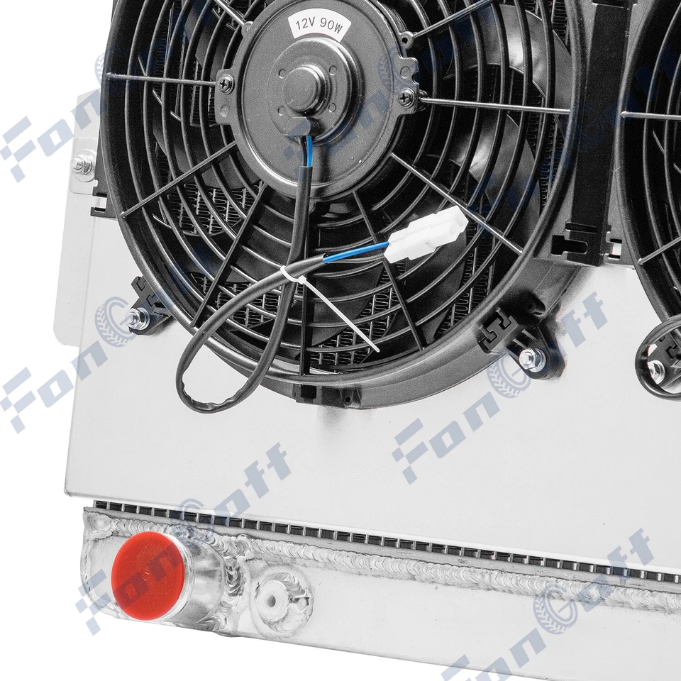 3 Row Radiator Shroud Fan Fits 1966-1969 Dodge Charger 500 R/T 7.0L 7.2L AT Foto 4 de 4