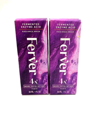 2 Pk Ferver Fermented Enzyme Acid Radiance Face Mask 4x More Exfoliating SEALED