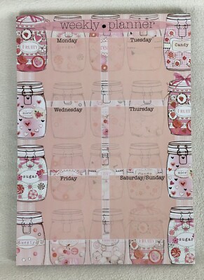 WEEKLY Planner Pad Moms Family Schedule Organizer Meal Calendar 11.75''x 8.25''