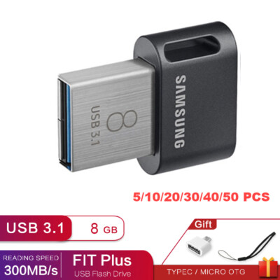 5-50PCS Samsung FIT Plus UDisk 8GB USB 3.1 Flash Drive Memory Thumb Stick a Lot