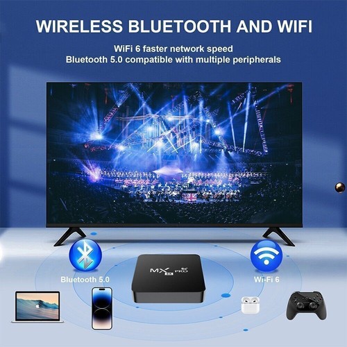 Smart TV Box Android 13.0 2.4/5G WIFI 6 Quad Core 4K UHD Media Stream Player - Picture 8 of 22