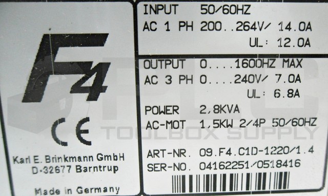 New Keb 09 F4 C1d 12 1 4 Combivert F4 Drive Ebay