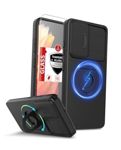 for Case Compatible with MagSafe Galaxy S21 Samsung Galaxy S21 Ultra Black
