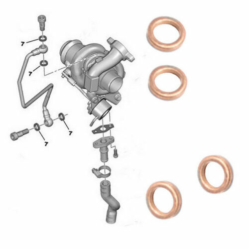 ⭐Joints Screw Banjos Hose Power Supply Oil Turbocharger 1,6 HDI 015708 0157.08 - Picture 1 of 1