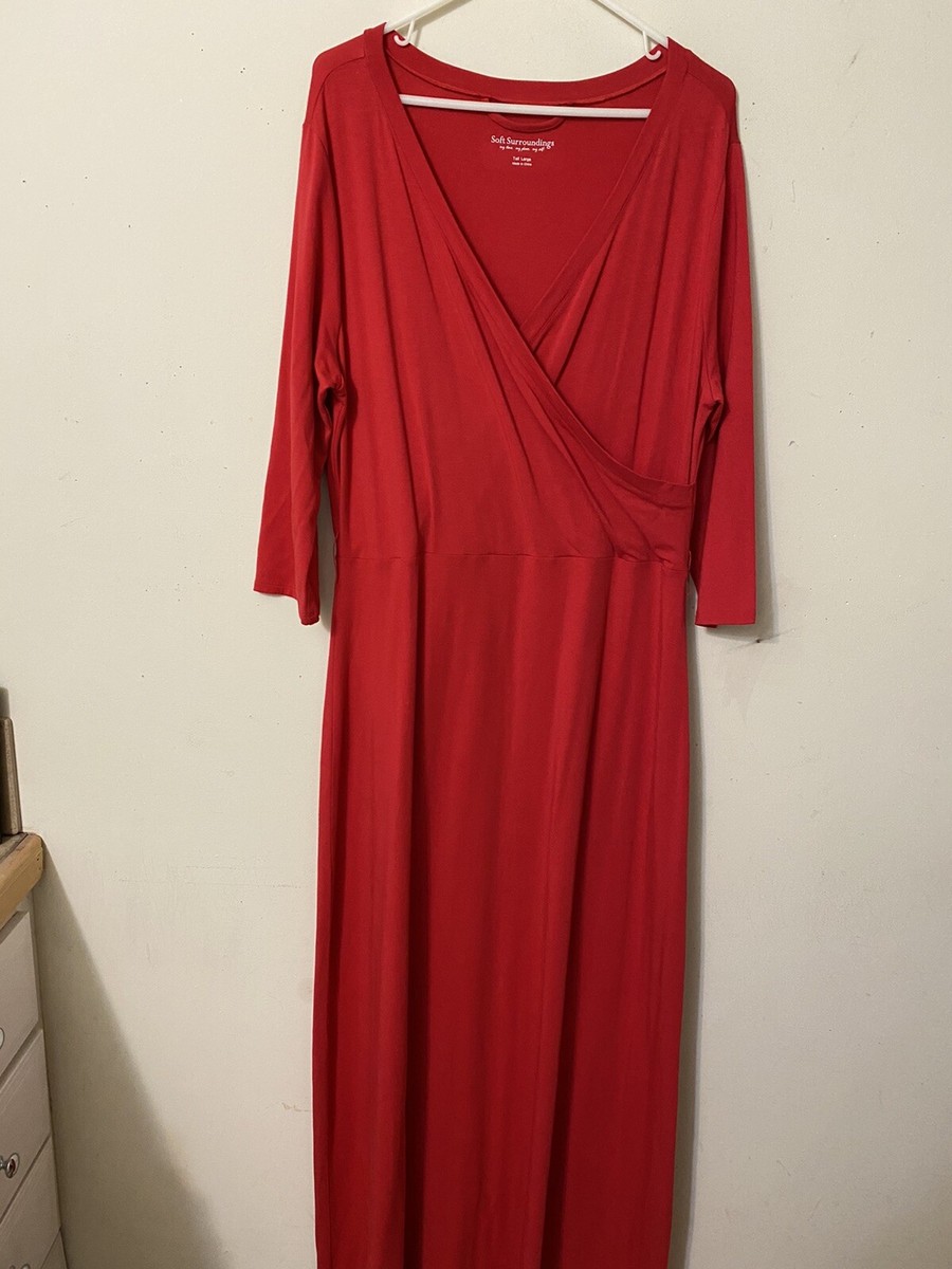 soft surroundings holiday dresses MAXI DRESS CHRISTMAS BUSINESS WORK COCKTAILS DINNER DATE T/L Maxi dress